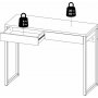 Function Plus skrivbord 101,6 x 40 x 76,5 cm - Valnt