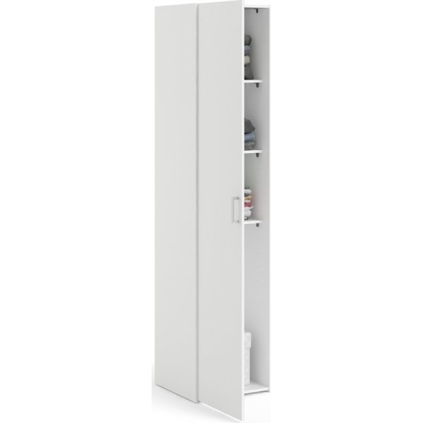 Garderob vit 40 cm bred och 175 cm hg + Mbeltassar