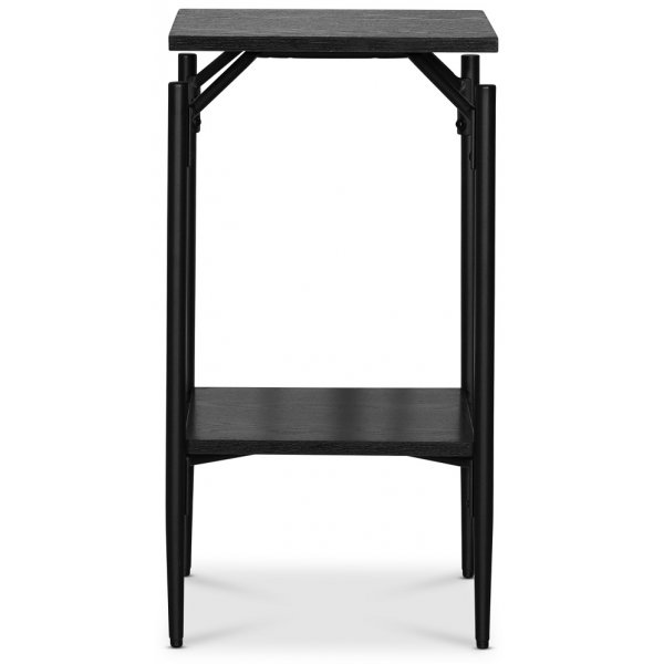 Wayne s�ngbord h�gt med hylla 75 x 40 x 40 cm - Svartbetsad ek