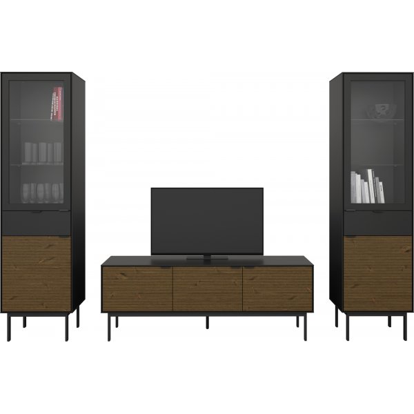 Soma TV-bänk - Svart/espresso Soma TV-bänk - Svart/espresso