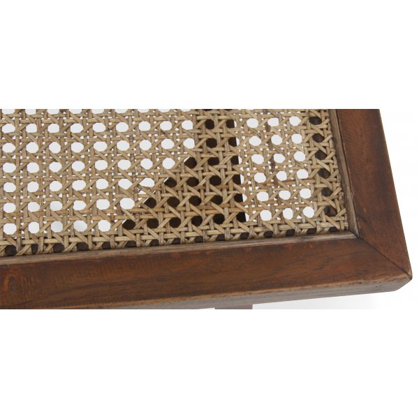 Rizz bijzettafel 70 x 40 cm - Mahonie / Rotan + Meubelpoten