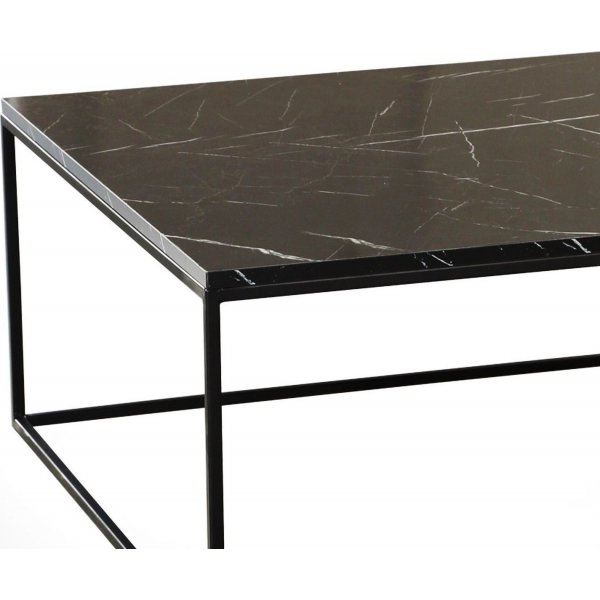 Poly soffbord 75 x 75 cm - Svart/vit Poly soffbord 75 x 75 cm - Svart/vit