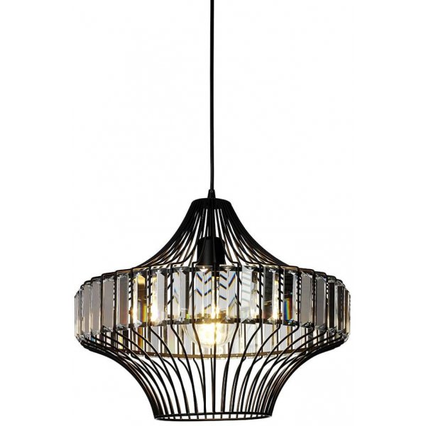 Finca taklampa - Svart/kristall