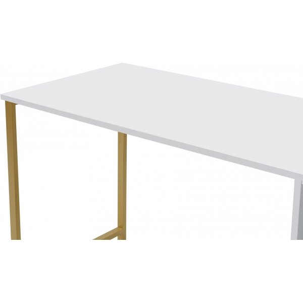 Twin skrivbord - Vit/guld