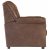 Canap 2 places Vera en microfibre marron