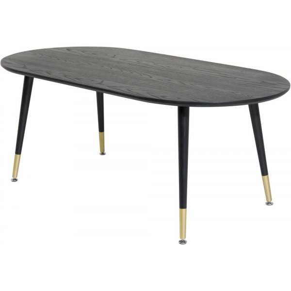 Dipp soffbord 120x60 cm - Svart/mssing