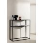 Georgetown sidobord 30 x 80 cm - Svart