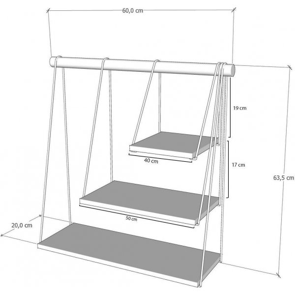 Zihon wandplank - Grenen Zihon wandplank - Grenen