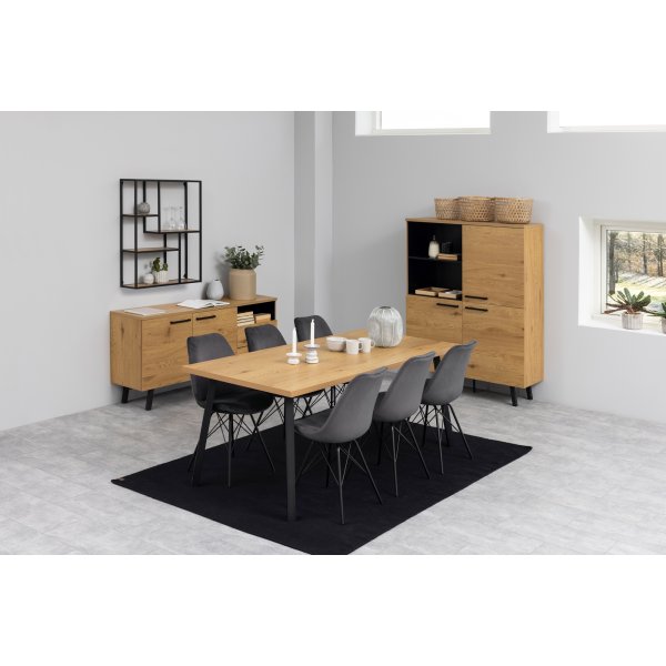 Mallow matbord 190 cm - Ek/svart Mallow matbord 190 cm - Ek/svart
