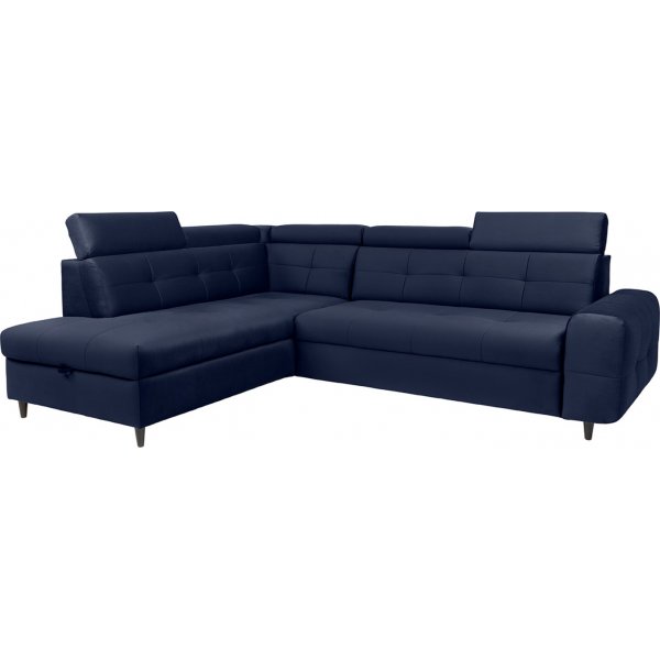 Canapé-lit d\\\'angle Matras avec extrémité ouverte à gauche - Bleu Canapé-lit d\\\'angle Matras avec extrémité ouverte à gauche - Bleu