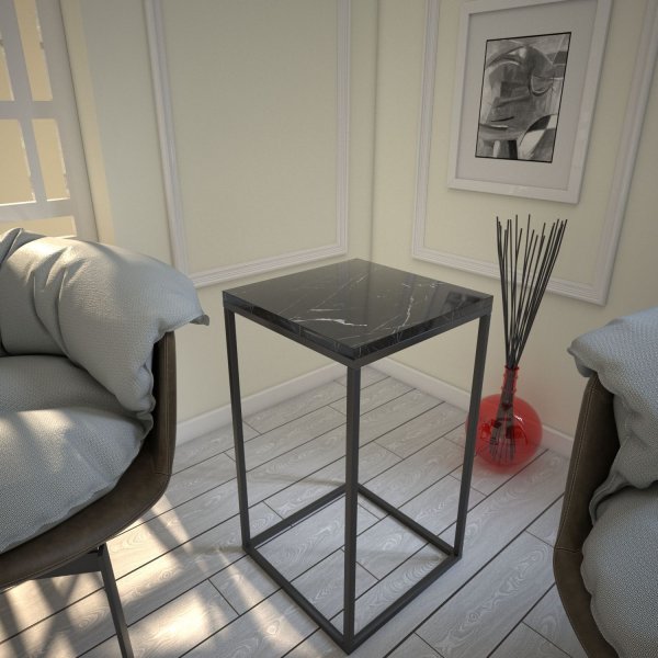 Table d'appoint Pure 35 x 35 cm - Noir/blanc Table d'appoint Pure 35 x 35 cm - Noir/blanc