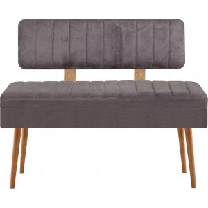 Banc Vina avec dossier - Pin/gris