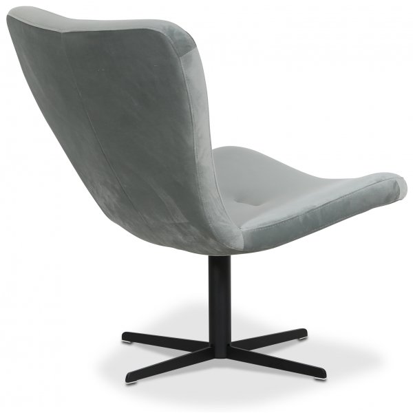 Spekeröd designfåtölj - Ljusgrå (Sammet) / Svart Spekeröd designfåtölj - Ljusgrå (Sammet) / Svart