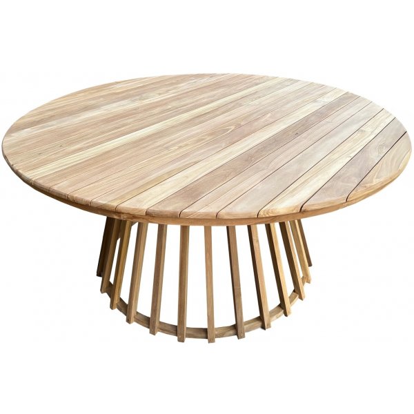 Saltö utematgrupp runt Ø150 cm bord med 6 st matstolar - Teak Saltö utematgrupp runt Ø150 cm bord med 6 st matstolar - Teak