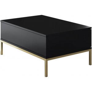 Table basse Lord 90 x 60 cm - Noir/or