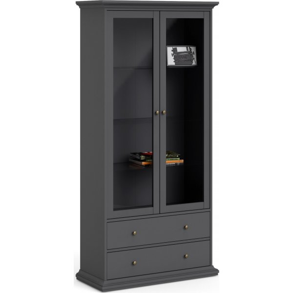 Paris vitrinskåp - Grå Paris vitrinskåp - Grå