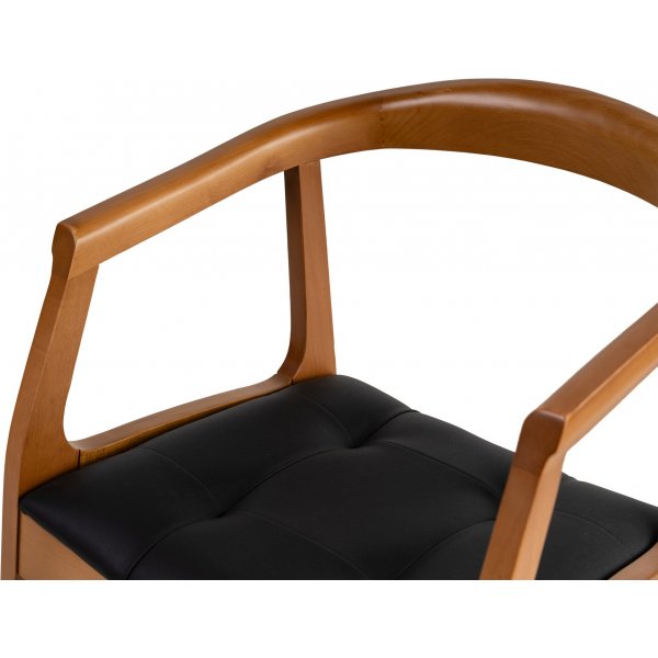 Fauteuil Mira - Chêne/noir Fauteuil Mira - Chêne/noir