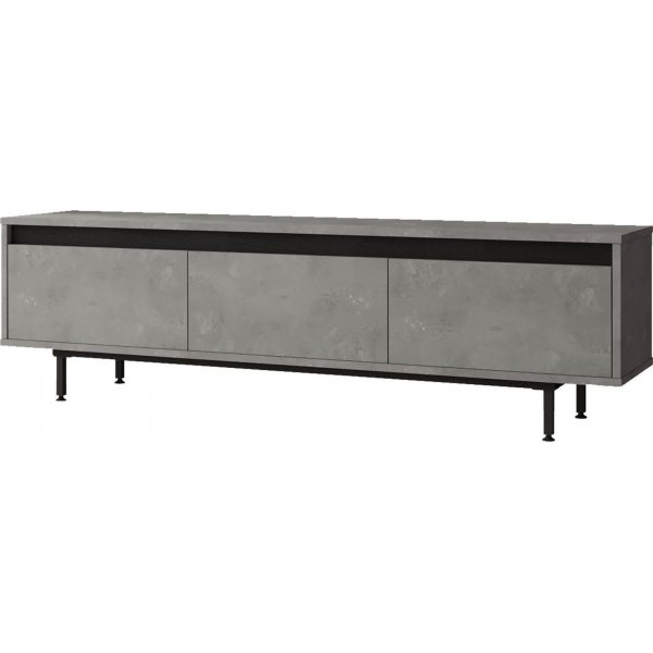 Luvio TV-bänk 1 - Silver/svart Luvio TV-bänk 1 - Silver/svart