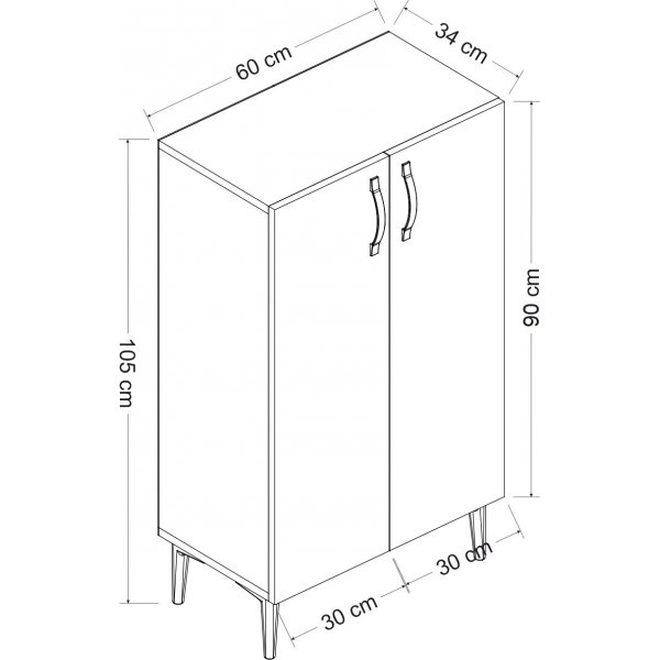 Chetri skoskåp - Vit Chetri skoskåp - Vit