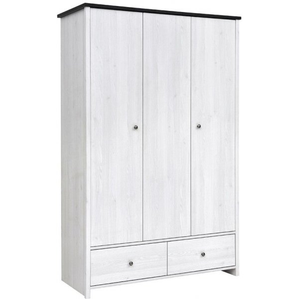 Salvador garderob 199x128 cm - Vit/svart Salvador garderob 199x128 cm - Vit/svart