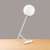 Golf bordslampa opal - Vit