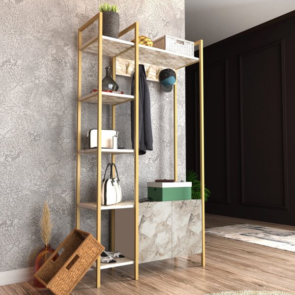 Meuble d\\\'entre Doga - Blanc/or