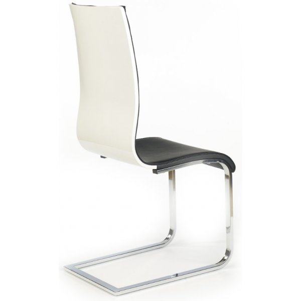 Chaise Ronja - Blanc/noir/Chrome Chaise Ronja - Blanc/noir/Chrome
