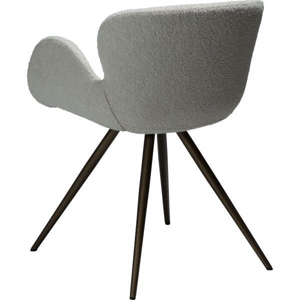 Fauteuil Gaia - Tourterelle/laiton antique Fauteuil Gaia - Tourterelle/laiton antique