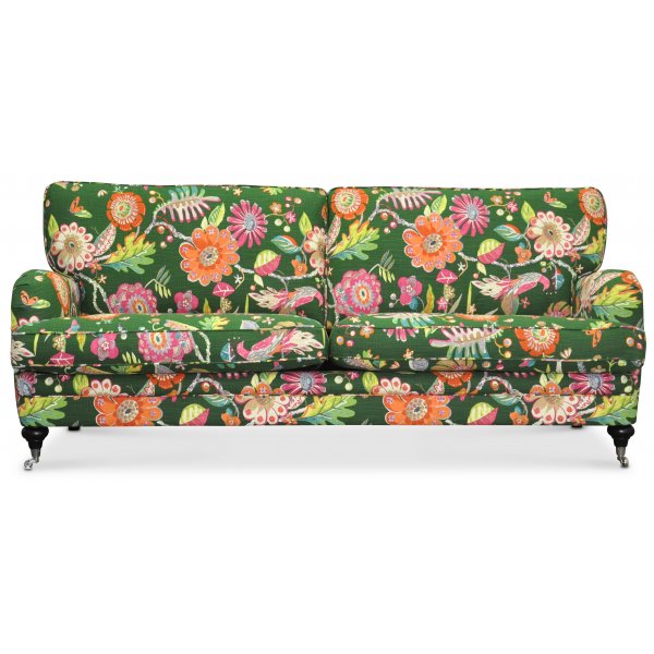 Savoy 3-sits soffa med blommigt tyg - Havanna Grn