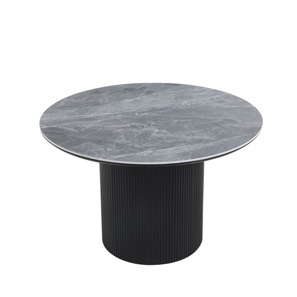 Salvador runt matbord Ø120 cm med grå keramisk sten Salvador runt matbord Ø120 cm med grå keramisk sten