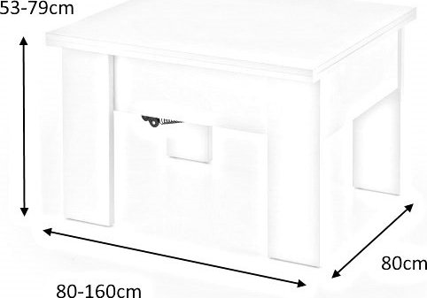 Serafin soffbord utdragbart 80-160 cm - Sonoma ek Serafin soffbord utdragbart 80-160 cm - Sonoma ek