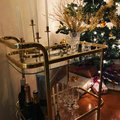 Supernöjd , så fin Sherry Serveringsvagn - Mässing/klarglas