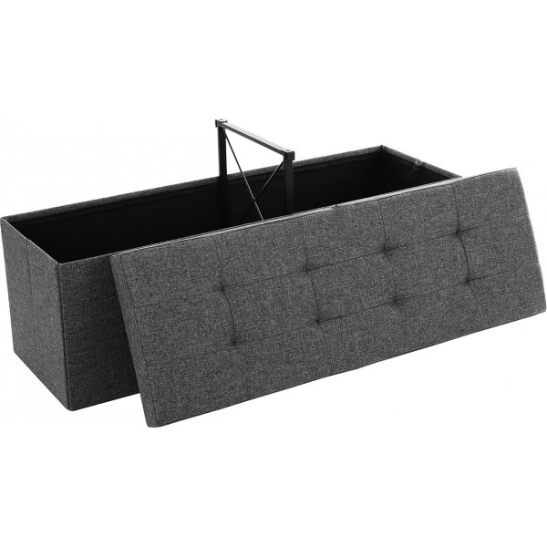 Banc Idris avec rangement 110 cm - Gris foncé Banc Idris avec rangement 110 cm - Gris foncé