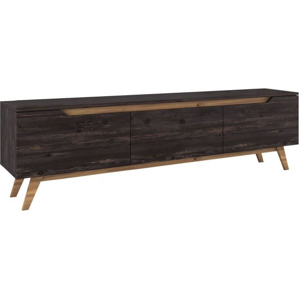 Duno TV-bnk - Svart/valnt