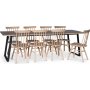 Edge 3.0 matgrupp 240x90 cm inkl 8 st vitoljade Orust pinnstolar - Gr Hgtryckslaminat (HPL)
