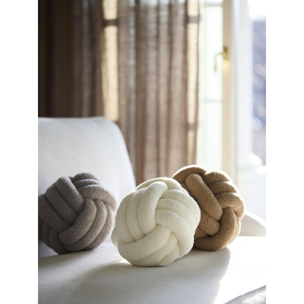 Coussin dcoratif boule D22 cm - Gris