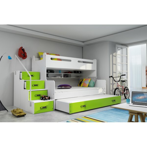 Max våningssäng med extrabädd 120 x 200 cm - Valfri färg Max våningssäng med extrabädd 120 x 200 cm - Valfri färg