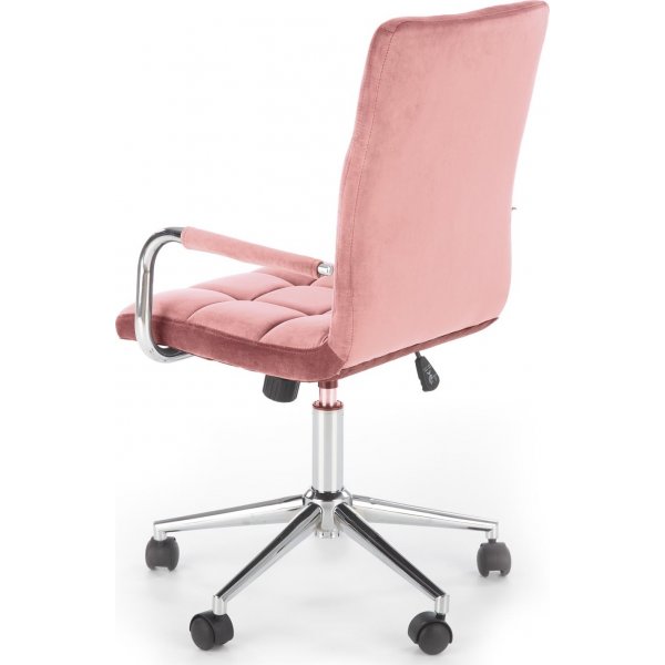 Chaise de bureau Regan - Velours rose