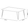 Esca soffbord 90 x 50 cm - Valnt/svart
