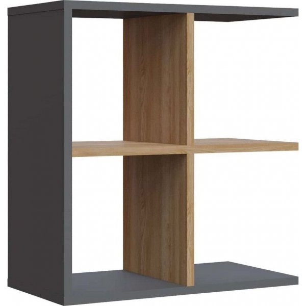 Hamlet bijzettafel 59,6 x 29,6 cm - Eiken/antraciet Hamlet bijzettafel 59,6 x 29,6 cm - Eiken/antraciet