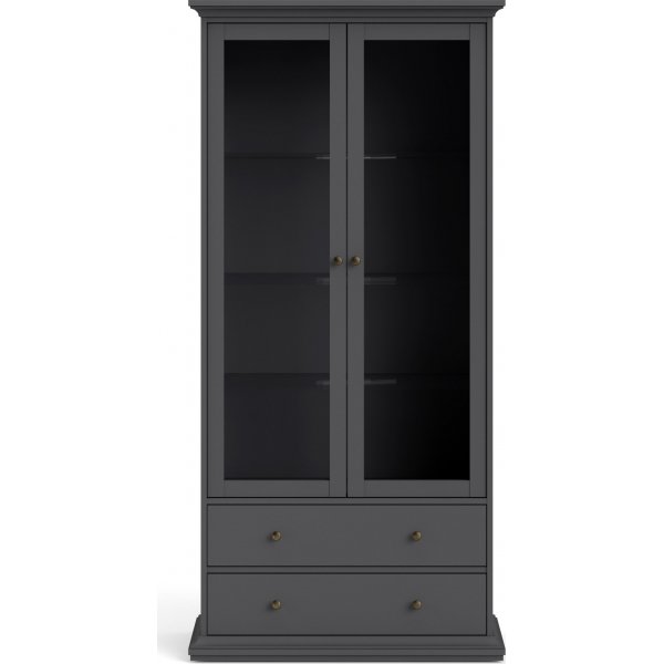 Paris vitrinskåp - Grå Paris vitrinskåp - Grå