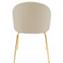 Giovani velvet stol - Ljusbeige/Mssing + Textilrengring fr mbler