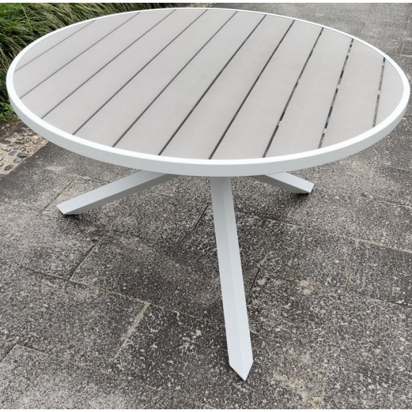 Ekens matbord 120 - Vit/Gr-polywood