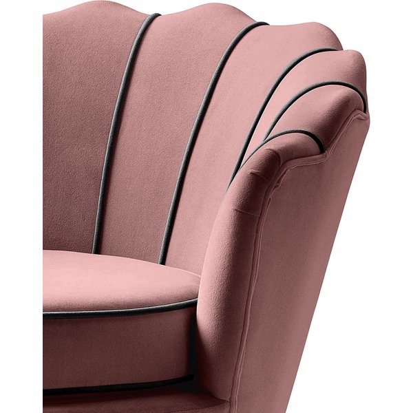 Fauteuil Duran en velours rose Fauteuil Duran en velours rose