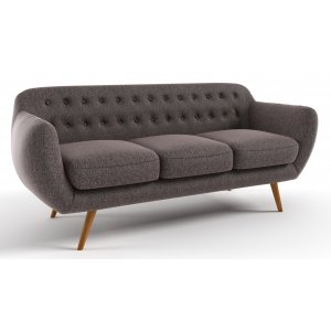 Gretna 3-sits soffa - Lux 14 - Röd, Svarta