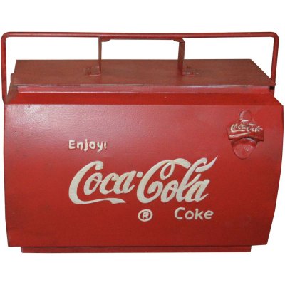 Coca Cola vintage kylbox med handtag - röd