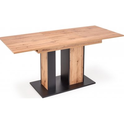 Weber matbord 125-170 cm - Wotan ek/svart