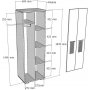 Asimo garderob 60 x 44,6 x 183 cm - Vit