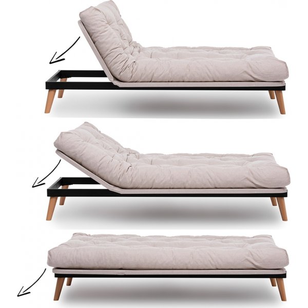 Saki 3-sits bddsoffa - Cream