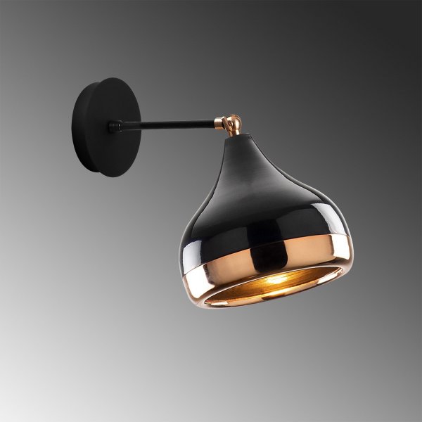 Yildo wandlamp 6901 - Zwart/koper
